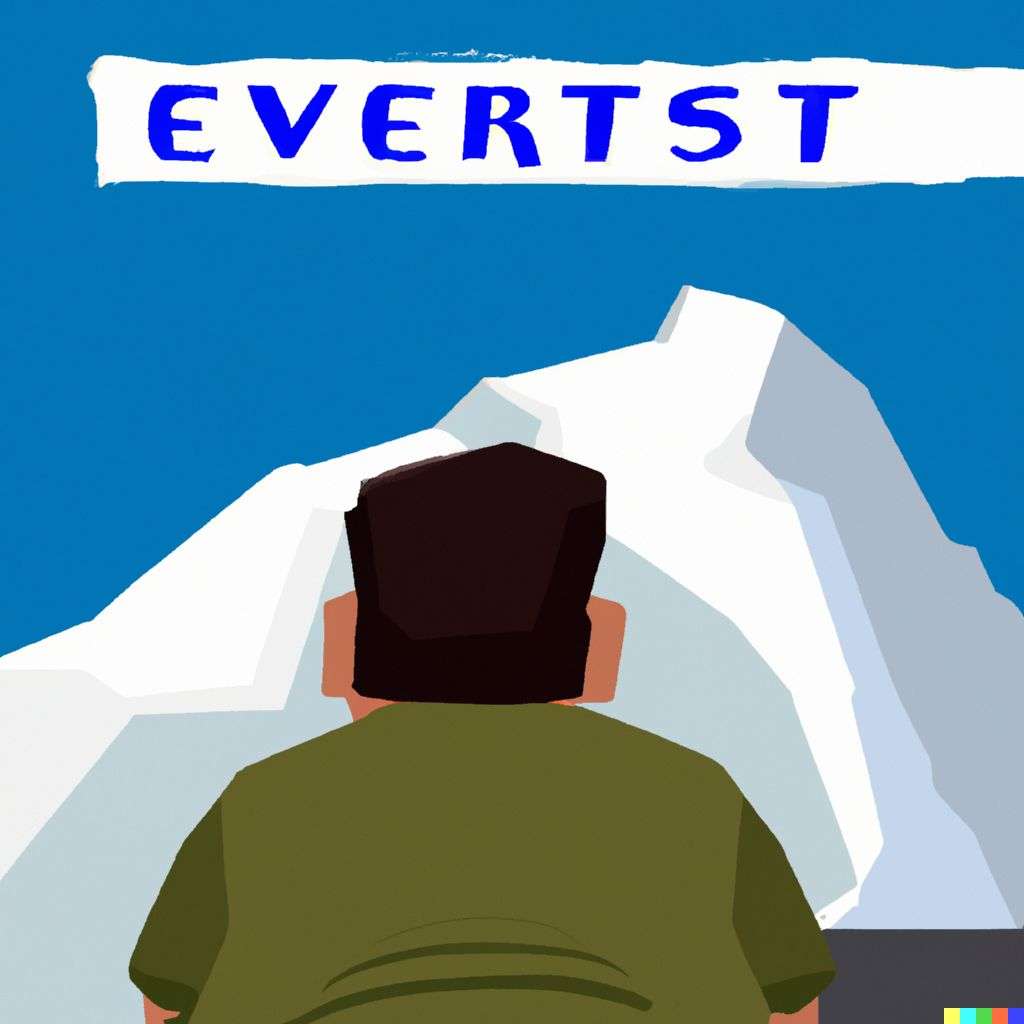 someone gazing at Mount Everest, game design
